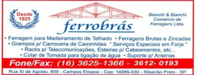 Imagem 4 da empresa FERROBRAS/BIANCHI & BIANCHI COM.FERR.LTDA Telhados - Acessórios E Materiais em Ribeirão Preto SP